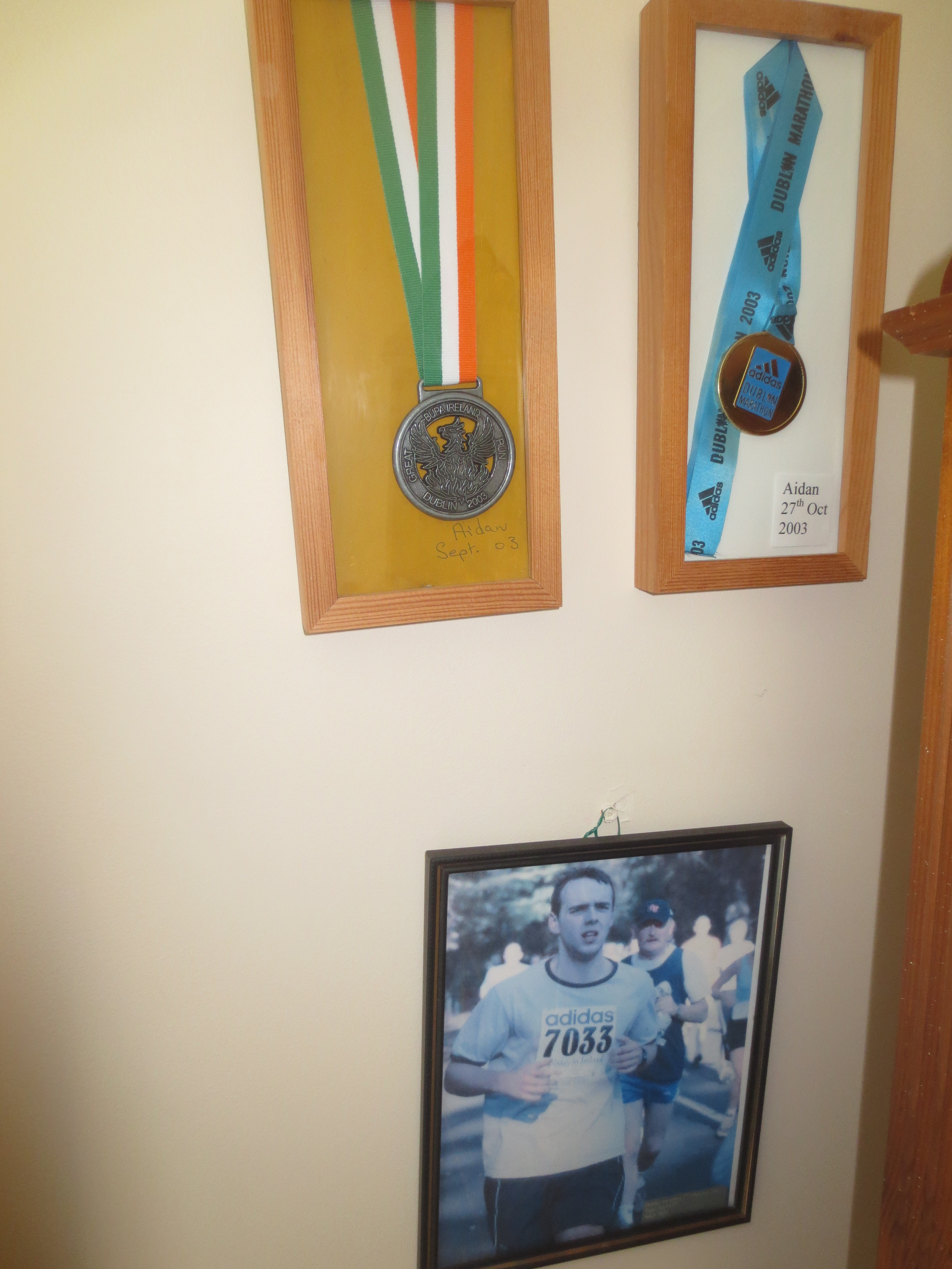 My Short and Illustrious Career as a Runner (bookshelved moved back into place once picture was taken!)